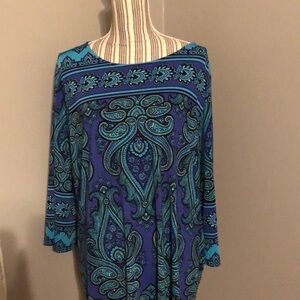 Bob Mackie Patterned Shirt Size XLarge